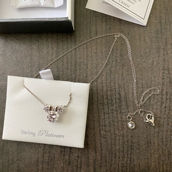 🆕 🐭 Disney Minnie Cubic Zirconium Necklace - Picture 3 of 6